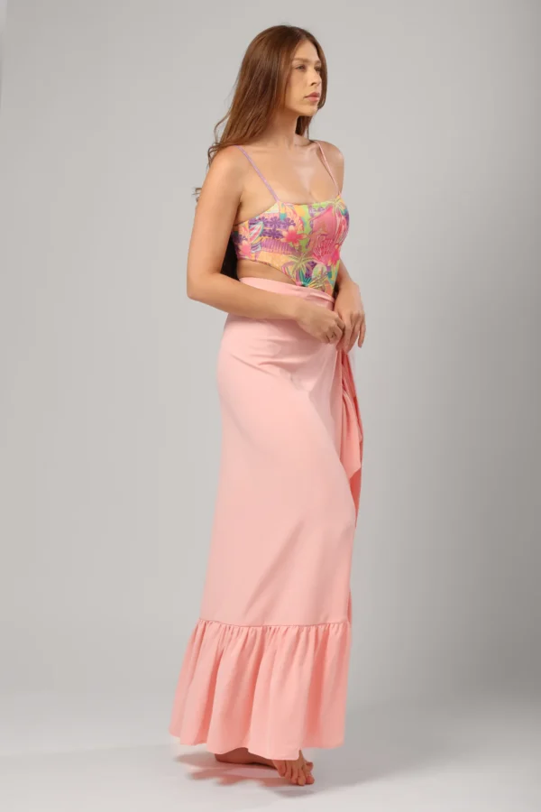 Suntouch Francesca solid cover up pink