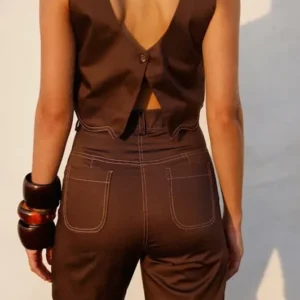 Pompousa Blusa Almendra Café