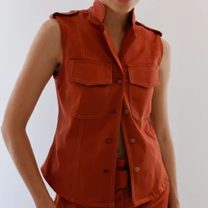 Pompousa Blusa Malia Ladrillo